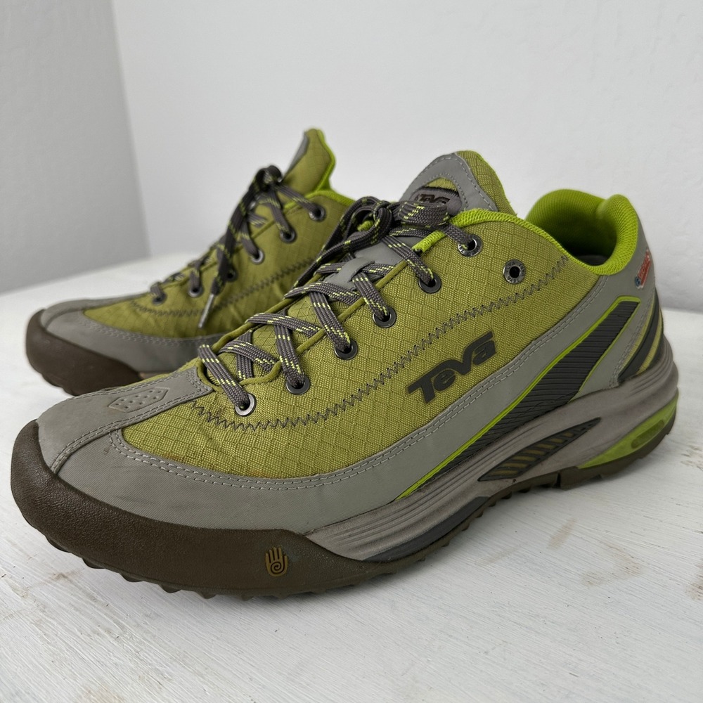 Teva Hiking Shoes Mens 11 Riva eVent Green Grey Waterproof Low Top Sneaker